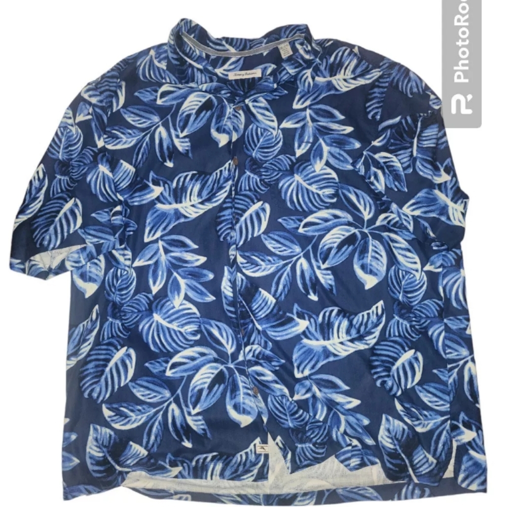Tommy Bahama TB 93 Shirt Men’s Size 2XL Floral Print 100% Silk Button Down